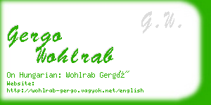 gergo wohlrab business card